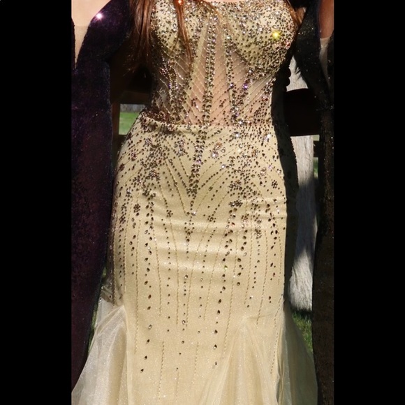 Ellie Wilde Gold Prom Dress Ellie Wilde Gold Prom Dress
